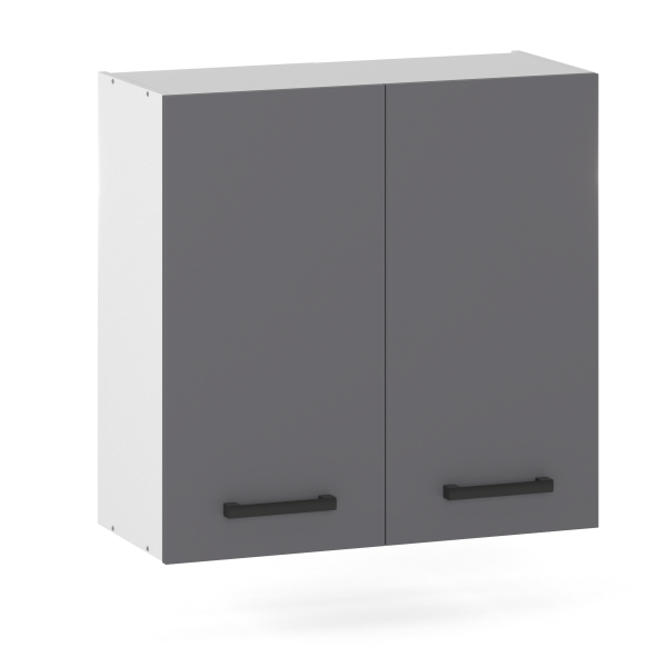 Szafka Kuchenna Wisząca Górna 60cm 2-Drzwiowa 2D Szyna Antracyt 432568
