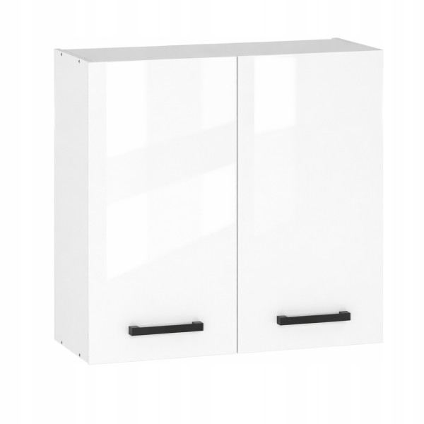 Szafka Kuchenna Wisząca Górna 60cm 2-Drzwiowa 2D Szyna Biały Połysk 1079391