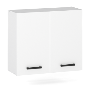 Szafka Kuchenna Wisząca Górna 80cm 2-Drzwiowa 2D Szyna Biały Mat 432569