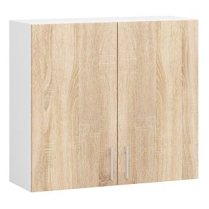 Szafka kuchenna wisząca LIMA Biała, Dąb Sonoma 80×30,5×72 cm 302796 Szafka kuchenna wisząca LIMA Biała, Dąb Sonoma 80×30,5×72 cm 302796