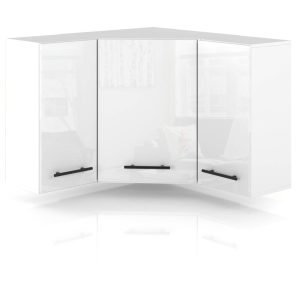 Szafka kuchenna wisząca narożna 90cm spremium biały połysk 373996 Szafka kuchenna wisząca narożna 90cm spremium biały połysk 373996