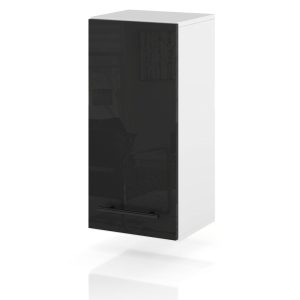 Szafka kuchenna wisząca uchwyty 30cm spremium czarny połysk 374219