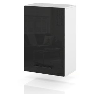 Szafka kuchenna wisząca uchwyty 45cm spremium czarny połysk 373924