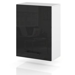 Szafka kuchenna wisząca uchwyty 50cm spremium czarny połysk 373938