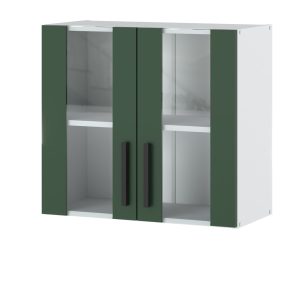 Szafka kuchenna wisząca witryna 80cm blande biała zieleń 376754