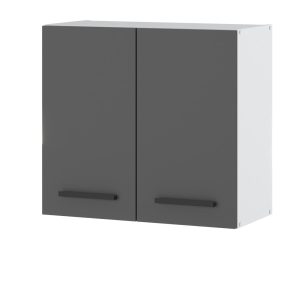 Szafka kuchenna wisząca z uchwytami 80cm blande biała szara 376730 Szafka kuchenna wisząca z uchwytami 80cm blande biała szara 376730