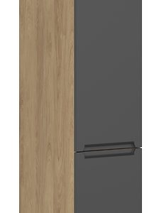 Szafka kuchenna wysoka Iris 40 cm z koszem cargo dąb hikora/grafit 757484 Szafka kuchenna wysoka Iris 40 cm z koszem cargo dąb hikora/grafit 757484