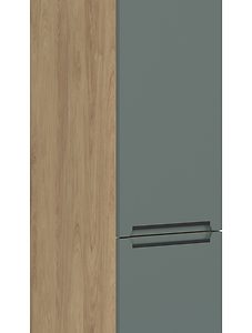 Szafka kuchenna wysoka Iris 40 cm z koszem cargo dąb hikora/zieleń boho mat 758726 Szafka kuchenna wysoka Iris 40 cm z koszem cargo dąb hikora/zieleń boho mat 758726