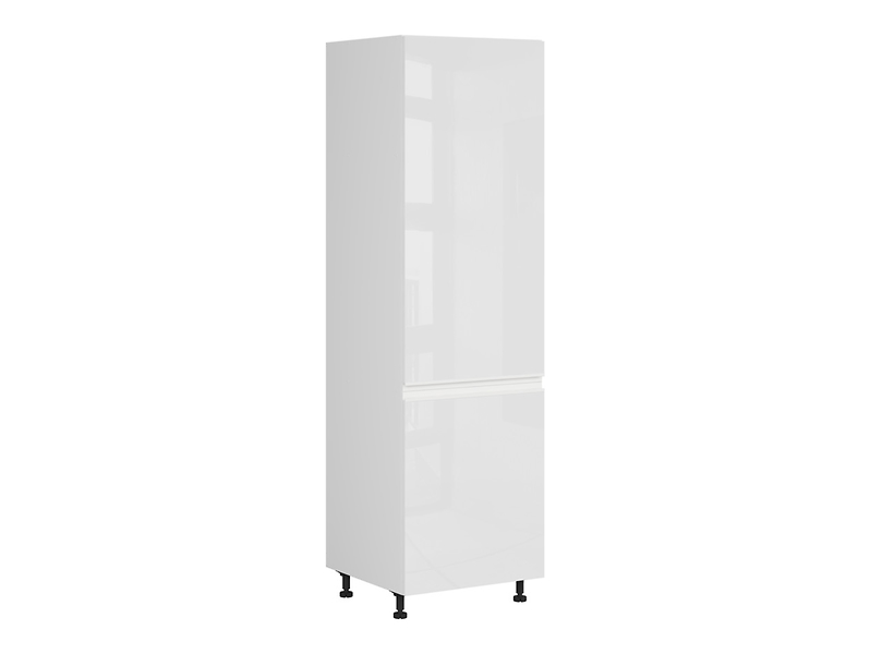Szafka kuchenna wysoka Sole 60 cm prawa z szufladami biały połysk 383140