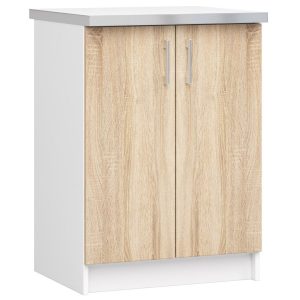 Szafka kuchenna z blatem LIMA Biała, Dąb Sonoma 60×44,5x82cm 302784 Szafka kuchenna z blatem LIMA Biała, Dąb Sonoma 60×44,5x82cm 302784