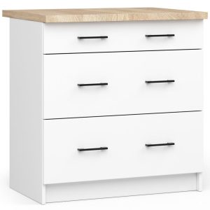 Szafka kuchenna z blatem OLIWIA Biała 80x46x85 cm 303534 Szafka kuchenna z blatem OLIWIA Biała 80x46x85 cm 303534