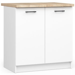 Szafka kuchenna z blatem OLIWIA Biała 80x46x85 cm 303020 Szafka kuchenna z blatem OLIWIA Biała 80x46x85 cm 303020