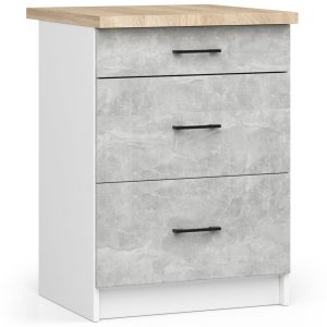 Szafka kuchenna z blatem OLIWIA Biała, Beton 60x46x85 cm 303010 Szafka kuchenna z blatem OLIWIA Biała, Beton 60x46x85 cm 303010