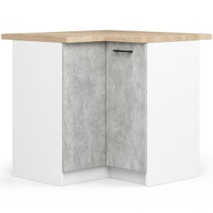 Szafka kuchenna z blatem OLIWIA Biała, Beton 90x46x85 cm 303003 Szafka kuchenna z blatem OLIWIA Biała, Beton 90x46x85 cm 303003