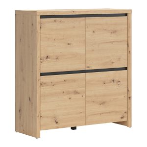 Szafka Larios 105 cm czterodrzwiowa dąb artisan 57668 Szafka Larios 105 cm czterodrzwiowa dąb artisan 57668