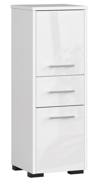 Szafka Łazienka Fin Słupek 30 2D 1Sz 85Cm Pk Biały Połysk 728033