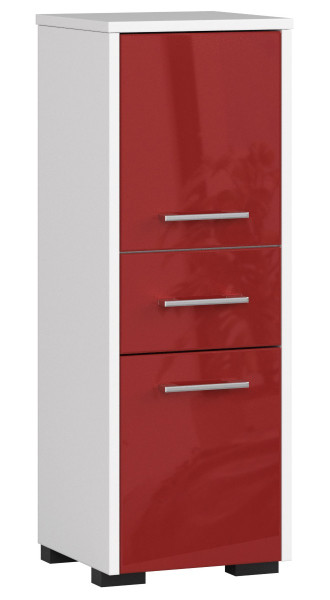 Szafka Łazienka Fin Słupek 30 2D 1Sz 85Cm Pk Czerwony Połysk 728037