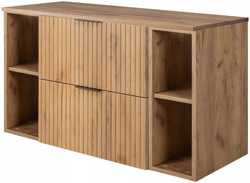 Szafka Łazienkowa 100 cm DĄB CRAFT BLAT REGAŁ RYFLE 4S FLOW 432489