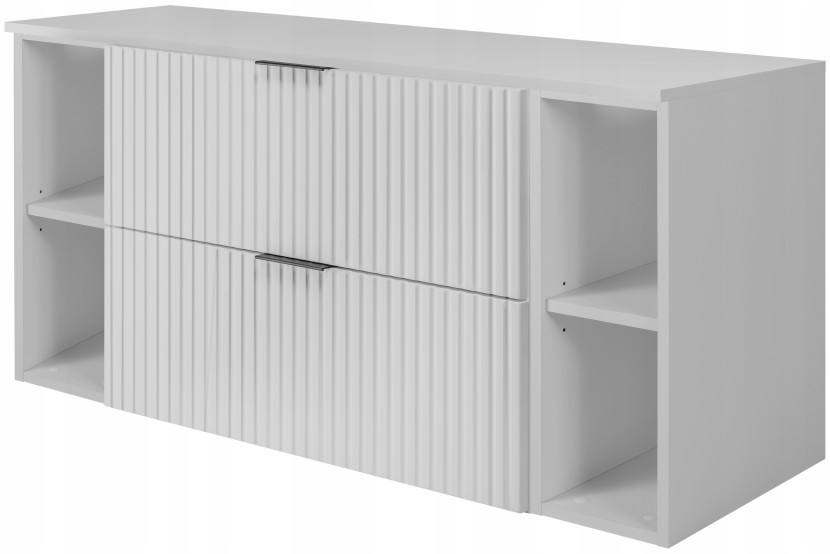 Szafka Łazienkowa 120 cm BIAŁA BLAT REGAŁY RYFLE 4S FLOW 432219