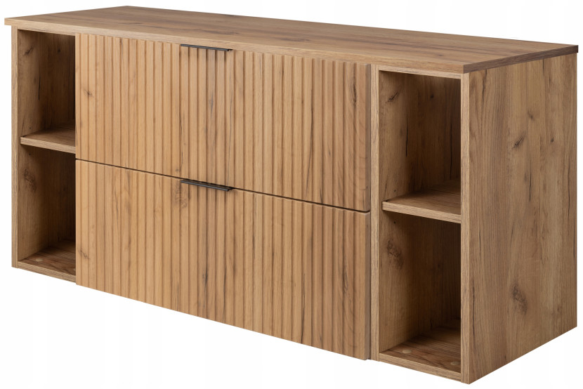 Szafka Łazienkowa 120 cm DĄB CRAFT BLAT REGAŁ RYFLE 4S FLOW 432238