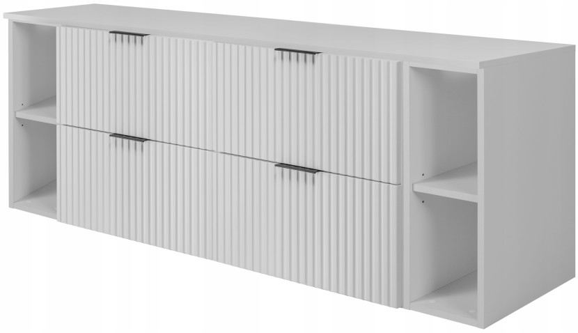 Szafka Łazienkowa 160 cm BIAŁA BLAT REGAŁY RYFLE 4S FLOW 432223