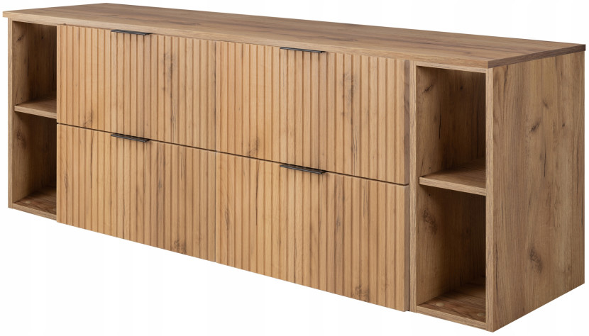 Szafka Łazienkowa 160 cm DĄB CRAFT BLAT REGAŁ RYFLE 4S FLOW 432237