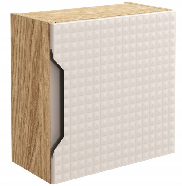 Szafka Łazienkowa 35 cm BEŻOWA KWADRAT Wisząca MDF 3D LUXOR 290602