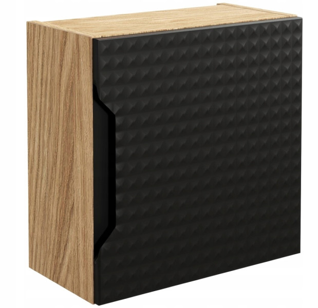 Szafka Łazienkowa 35 cm CZARNA KWADRAT Wisząca MDF 3D LUXOR 290598