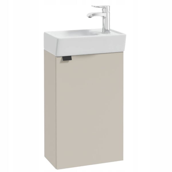 Szafka Łazienkowa 40 x 22 cm z Umywalką Wisząca Kaszmir Beżowa Mat Mała 1005273