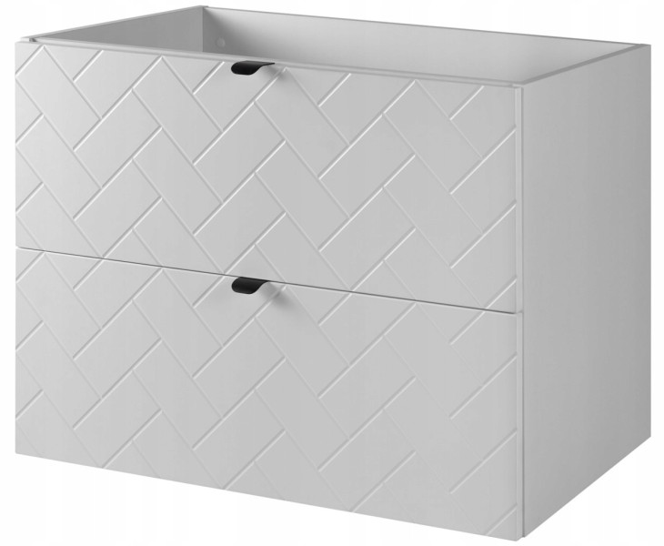 Szafka Łazienkowa 80 cm POD UMYWALKĘ MADIS BIAŁA Black 259856