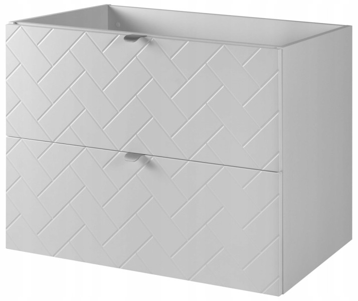 Szafka Łazienkowa 80 cm POD UMYWALKĘ MADIS BIAŁA Silver 259871