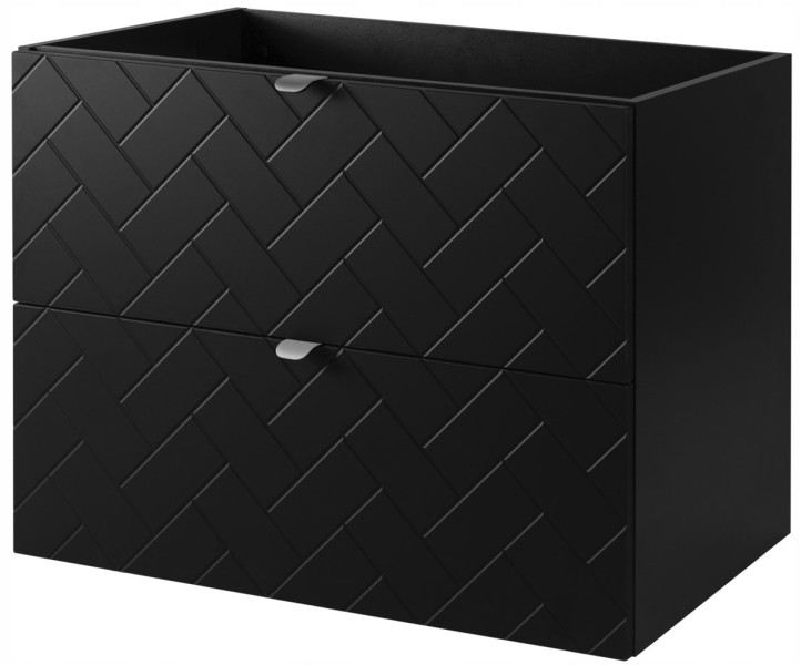 Szafka Łazienkowa 80 cm POD UMYWALKĘ MADIS CZARNA Silver 259844