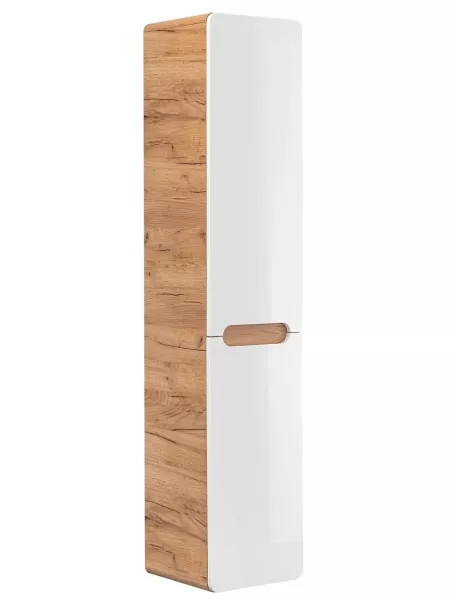 Szafka łazienkowa ARUBA 804 35 cm biała/dąb z koszem 392194