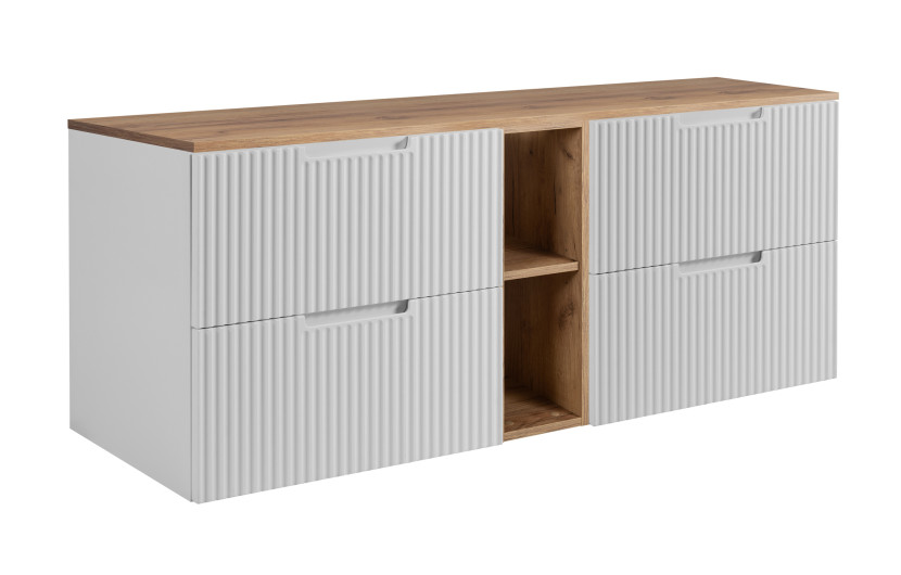 Szafka łazienkowa, biała / dab Craft 180 (2 x 80 + 20) x 58,6 x 46 cm 1059755