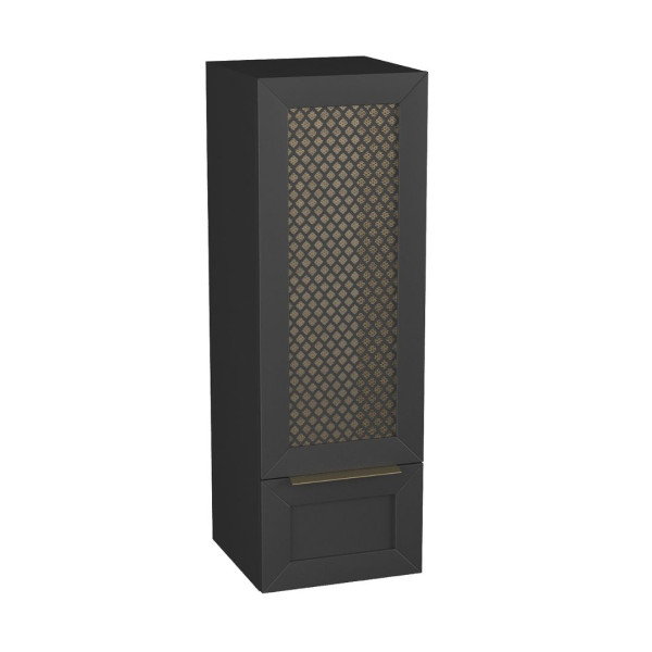 Szafka łazienkowa CHIC 35 cm czarna półmat/złota z szufladą 817676