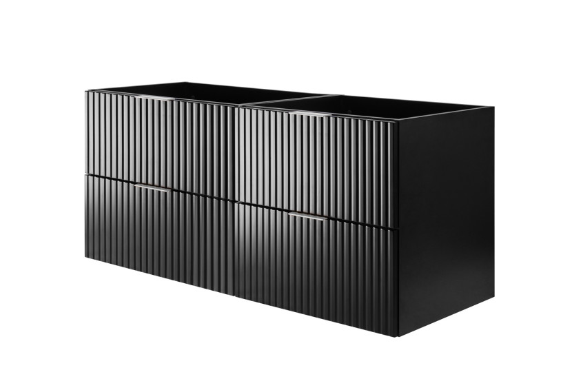 Szafka łazienkowa, czarna, 120 (2 x 60) x 57 x 46 cm, bez blatu 1060241