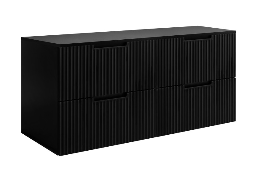 Szafka łazienkowa, czarna, 120 (2 x 60) x 58,6 x 46 cm 1059708