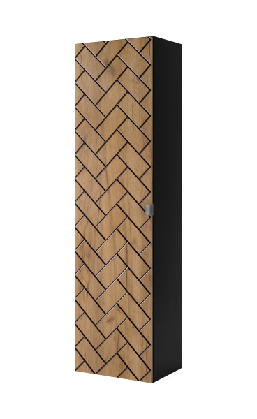 Szafka łazienkowa, dąb Craft, 35 x 136 x 27 cm, uchwyty srebrne 1059968