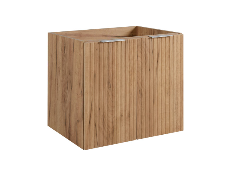 Szafka łazienkowa, dąb Craft + uchwyt srebrny, 60 x 57 x 46 cm 1060211