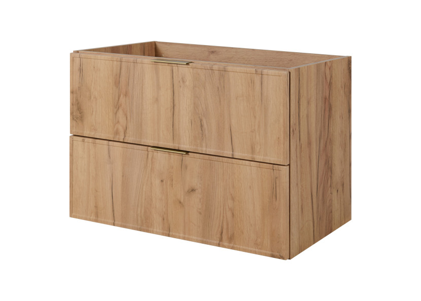 Szafka łazienkowa, dąb Craft, uchwyt złoty, 46 x 80 x 57 cm 1060044
