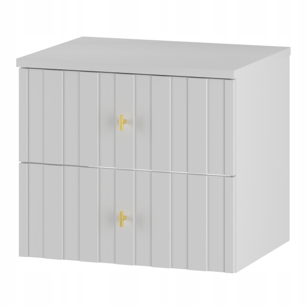 Szafka łazienkowa ELEGANTE 60 cm biała z blatem wisząca 775666