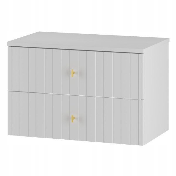 Szafka łazienkowa ELEGANTE 80 cm biała z blatem wisząca 775664