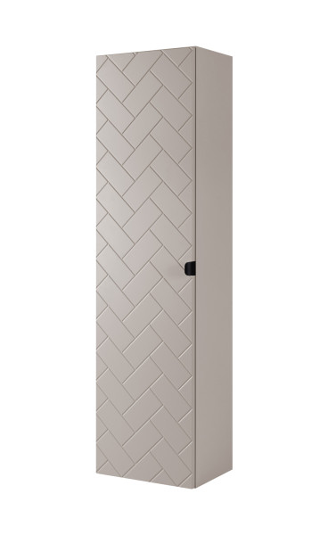 Szafka łazienkowa, Kaszmir, 35 x 136 x 27 cm, czarne uchwyty 1059970
