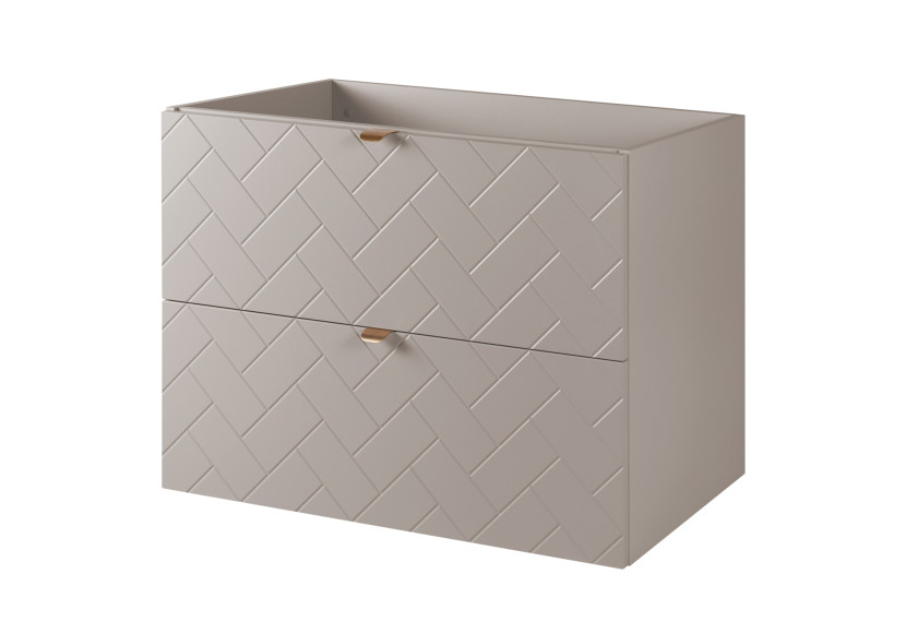 Szafka łazienkowa, Kaszmir, 80 x 57 x 46 cm, uchwyty w kolorze złotym 1060464