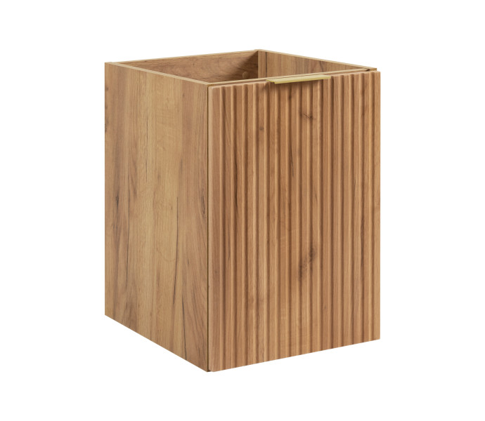 Szafka łazienkowa, kosz na pranie, dąb Craft, 40 x 57 x 46 cm, złoty uchwyt 1092284