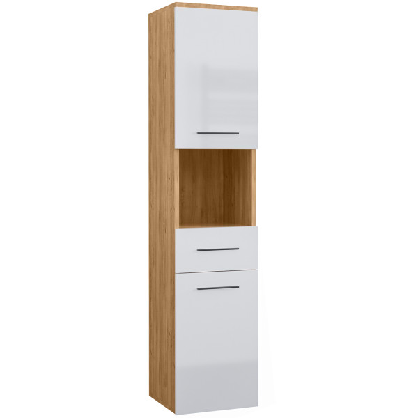 Szafka łazienkowa LUPIO LP1 dąb artisan / biały połysk 302821