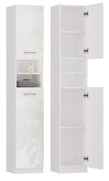 Szafka łazienkowa Marbela 32cm regał słupek biel połysk 78645