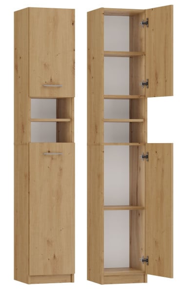 Szafka łazienkowa MARBELA 32cm regał słupek dąb artisan 78631