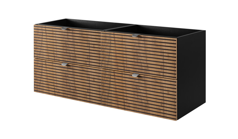 Szafka łazienkowa, matowa czerń, 120 x 57 x 46 cm 1059844