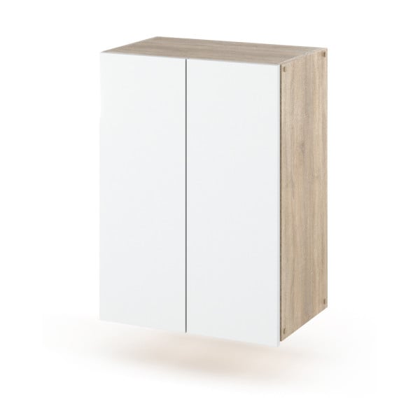 Szafka łazienkowa wisząca 40cm nad umywalkę sonoma biały 377084